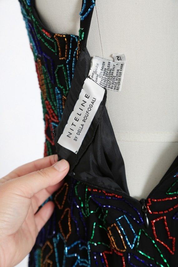 niteline beaded dress Vintage Niteline Della Roufogali Dress Beaded Cocktail Dress 10