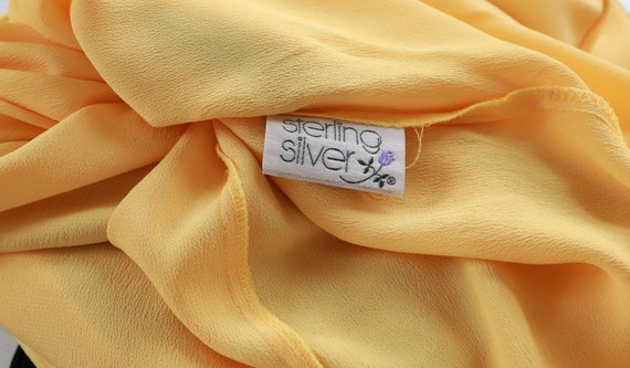 Vintage 90s 40s yellow rayon crepe dress - image 10