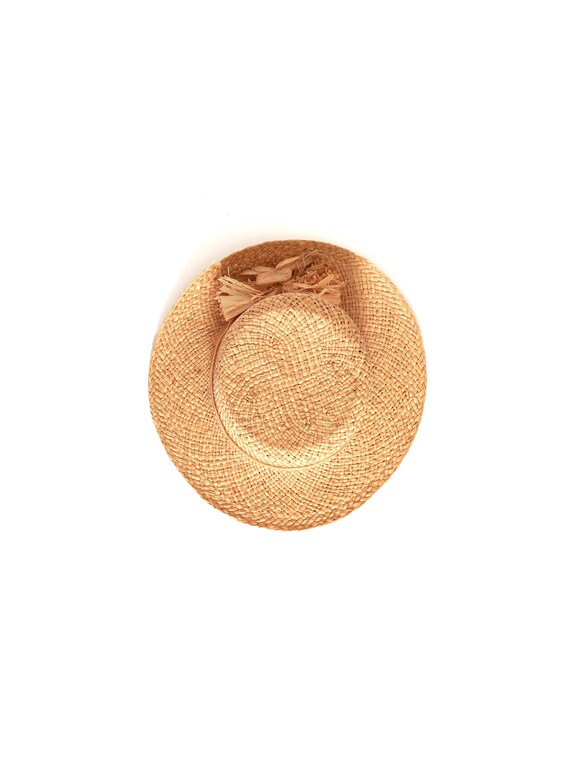 90s natural straw sun hat - image 4