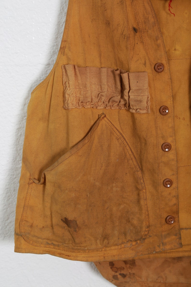 Vintage 30s 40s hunting Vest image 4