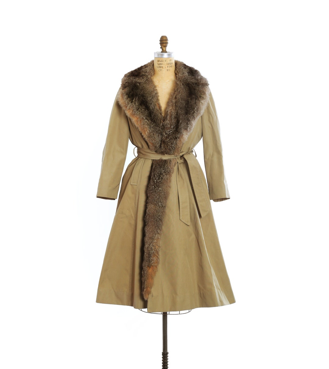 Vintage 1970s Coyote Fur Trench Coat - Etsy