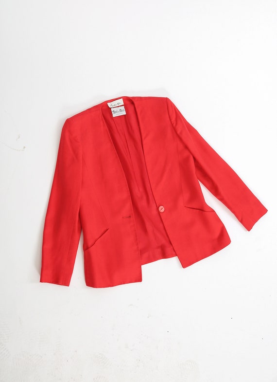 Vintage Austin Hill Hot Pink woven Blazer - image 1