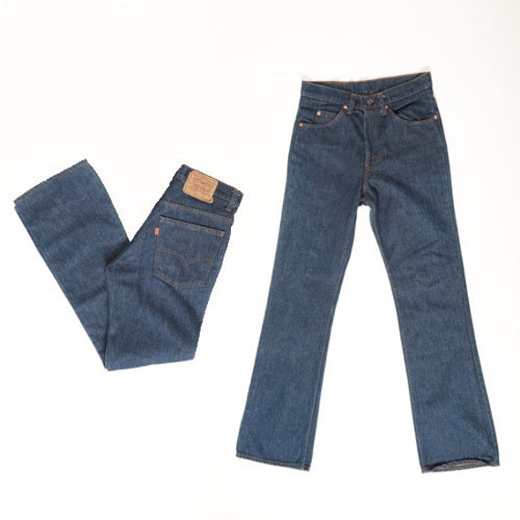517 levi's | Vintage 70s Levis orange tab dark ind