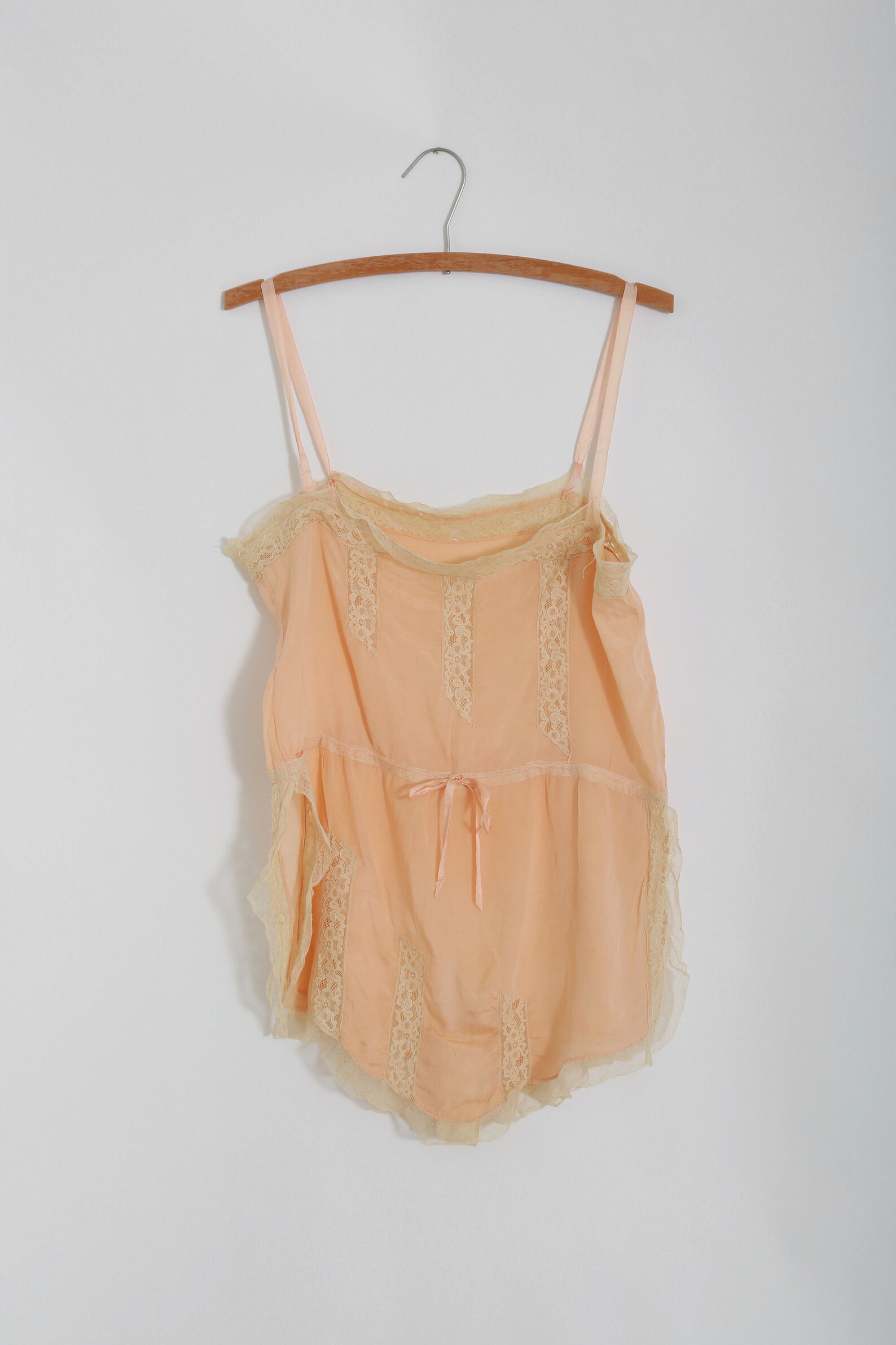 1920s Pink Silk Lace Teddy main image 1