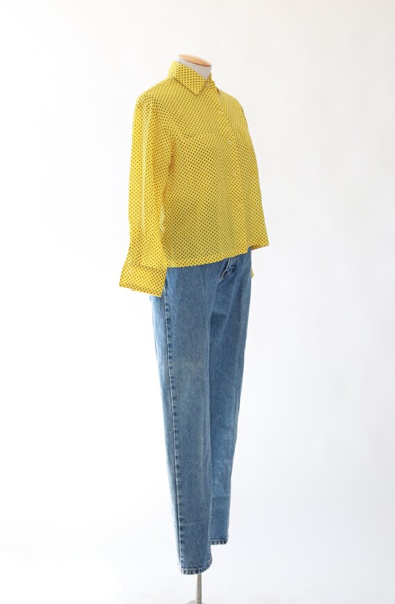 Vintage 60s yellow cropped top - image 4