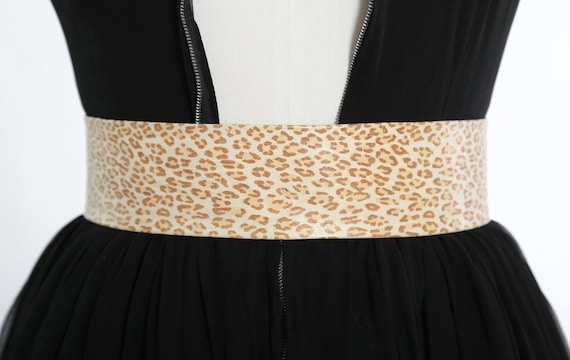 Vintage 80s 90s leather leopard print belt - image 5