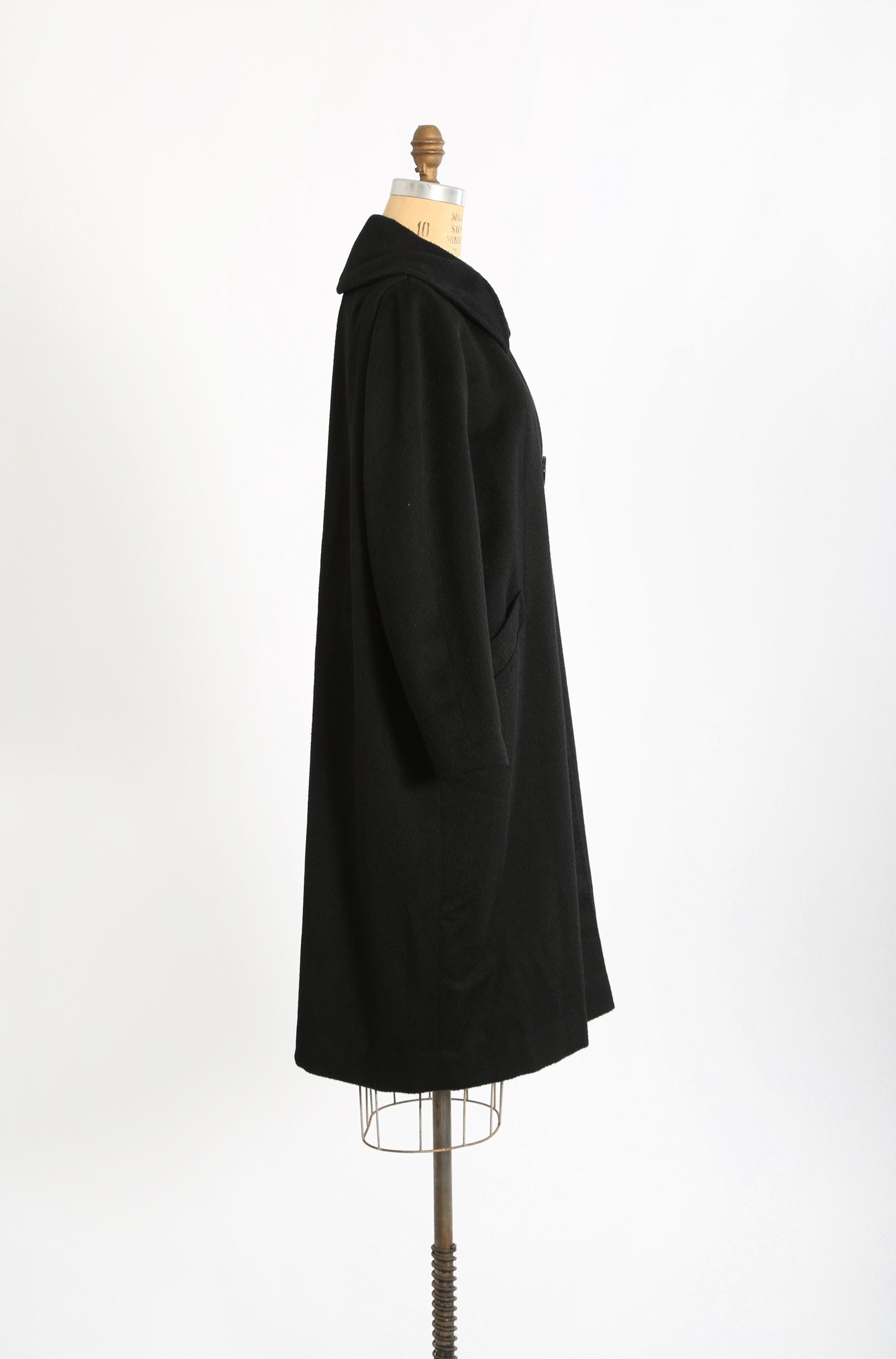 Forstmann Wool Coat | Vintage 50s Black Wool Coat - Etsy