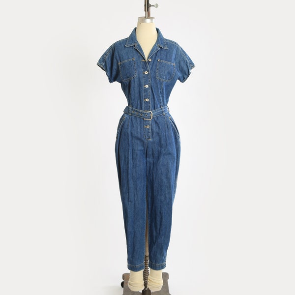 Vintage 90s Liz Claiboren Jeans denim jumpsuit coveralls