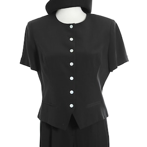 Vintage 90s black silk blouse
