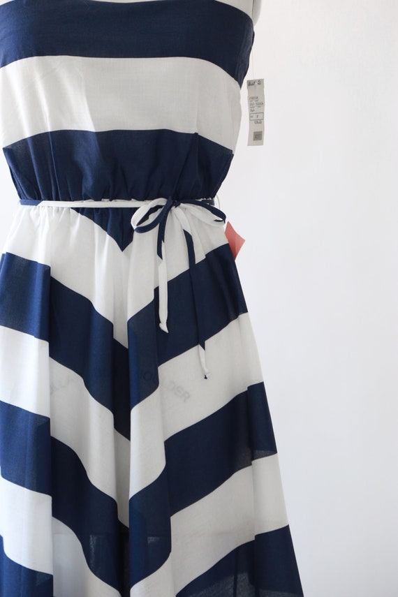 Dottie striped dress | Vintage 70s 80s Chevron st… - image 3
