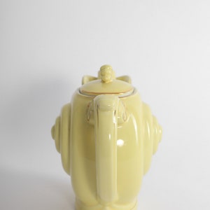 Vintage HALL snail navtilus yellow ceramic teapot image 4