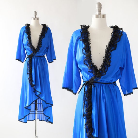 FREDERICKS OF HOLLYWOOD robe | vintage 80s 90s lin