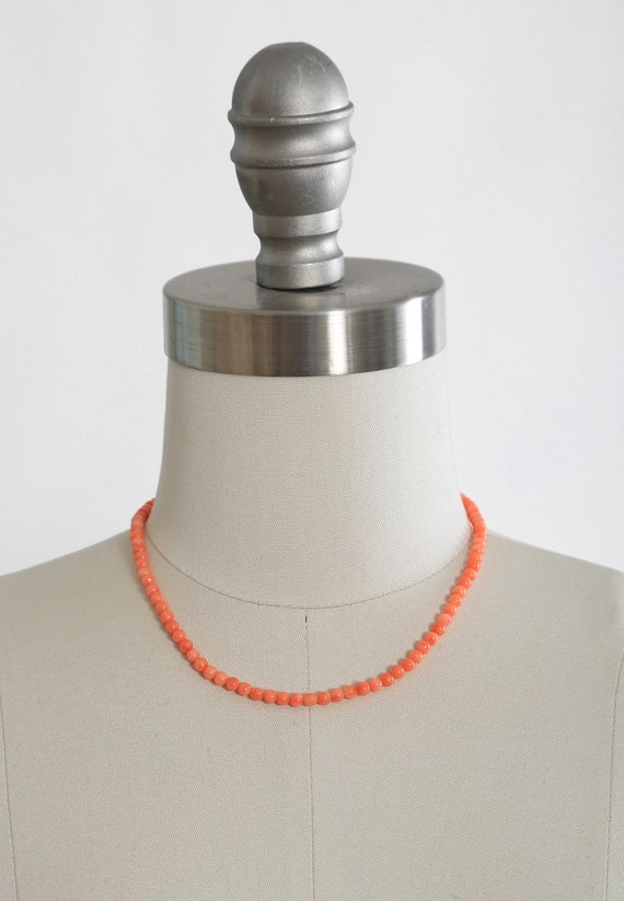 Vintage genuine coral beaded necklace - image 5