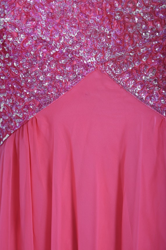 Mike Benet sequin dress | Vintage 60s 70s pink ch… - image 10