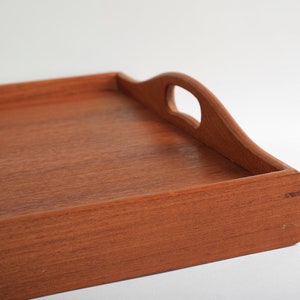 Vintage Mid Century Modern teak wood serving tray image 3