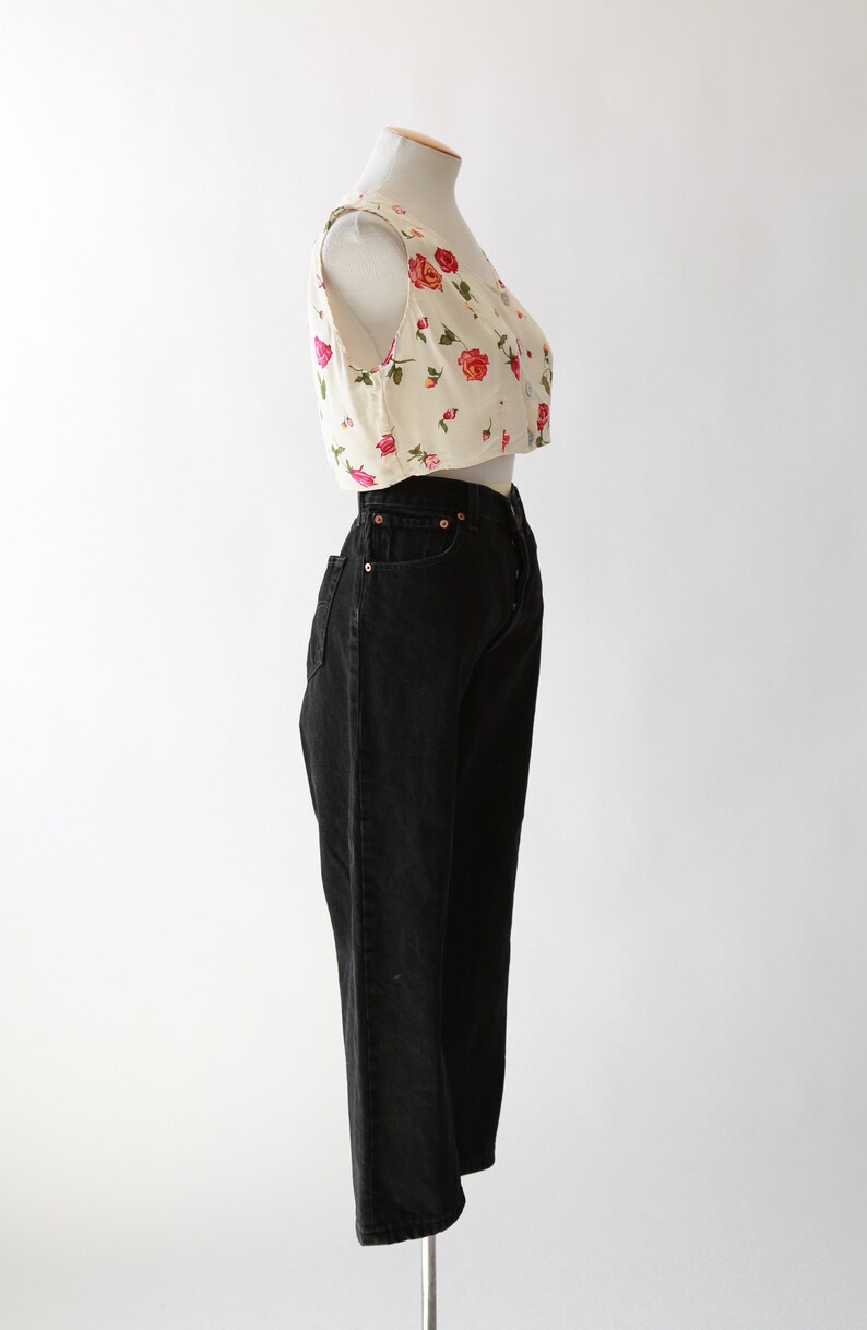 501 Levi's Vintage 80s 501 Levis black denim red tab straight leg jeans USA W31 image 9