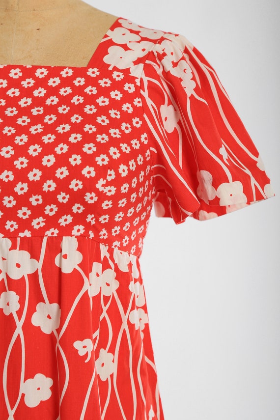 70s floral maxi dress | Vintage 1970s red floral … - image 5