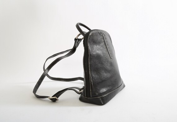 Vintage 90s Wilsons leather Black mini backpack - image 2