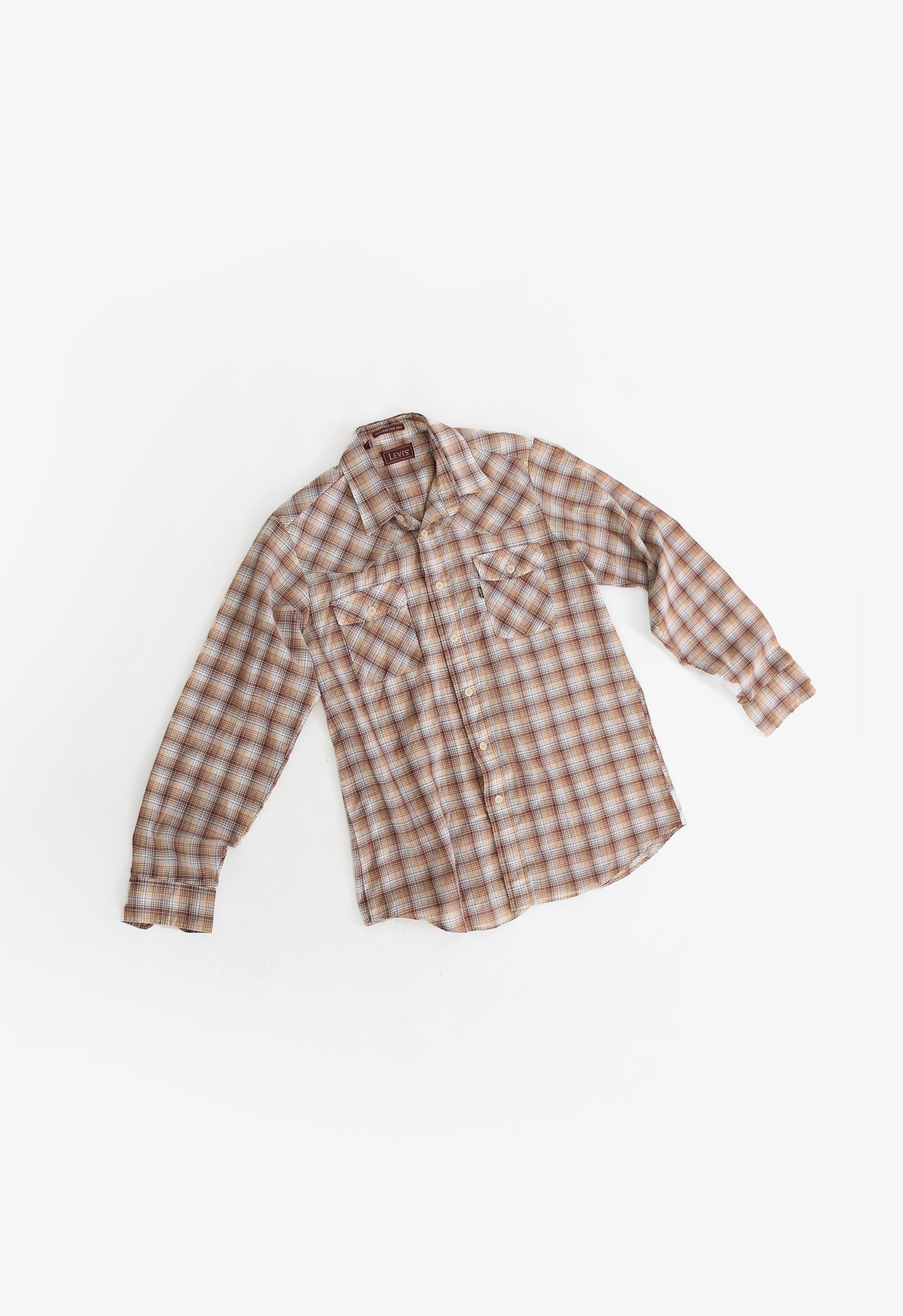 LVC Levis Vintage Clothing Flannel Shirt Size L Vintage Rare P2P 23'2