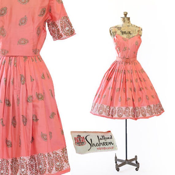 Alfred Shaheen Dress | Vtg 50s Alfred Shaheen Hawa