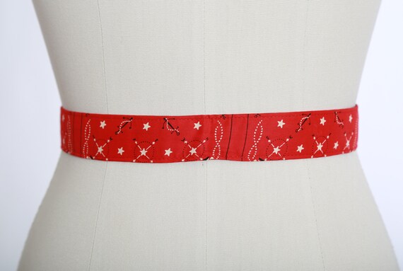 Vintage 1950s 60s red nautical belt - image 4