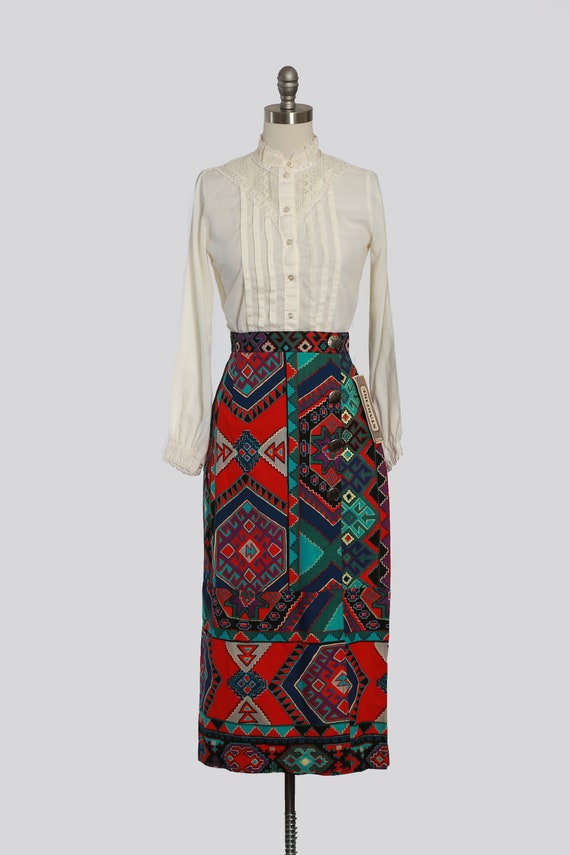 70s Victorian lace cotton blouse - image 6