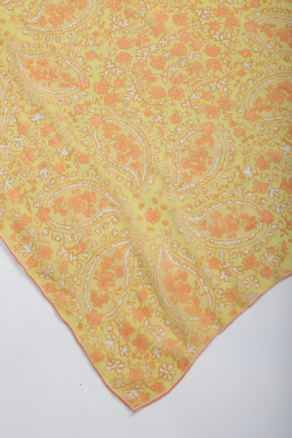 Vintage 60s Vera Neumann Original yellow floral s… - image 3