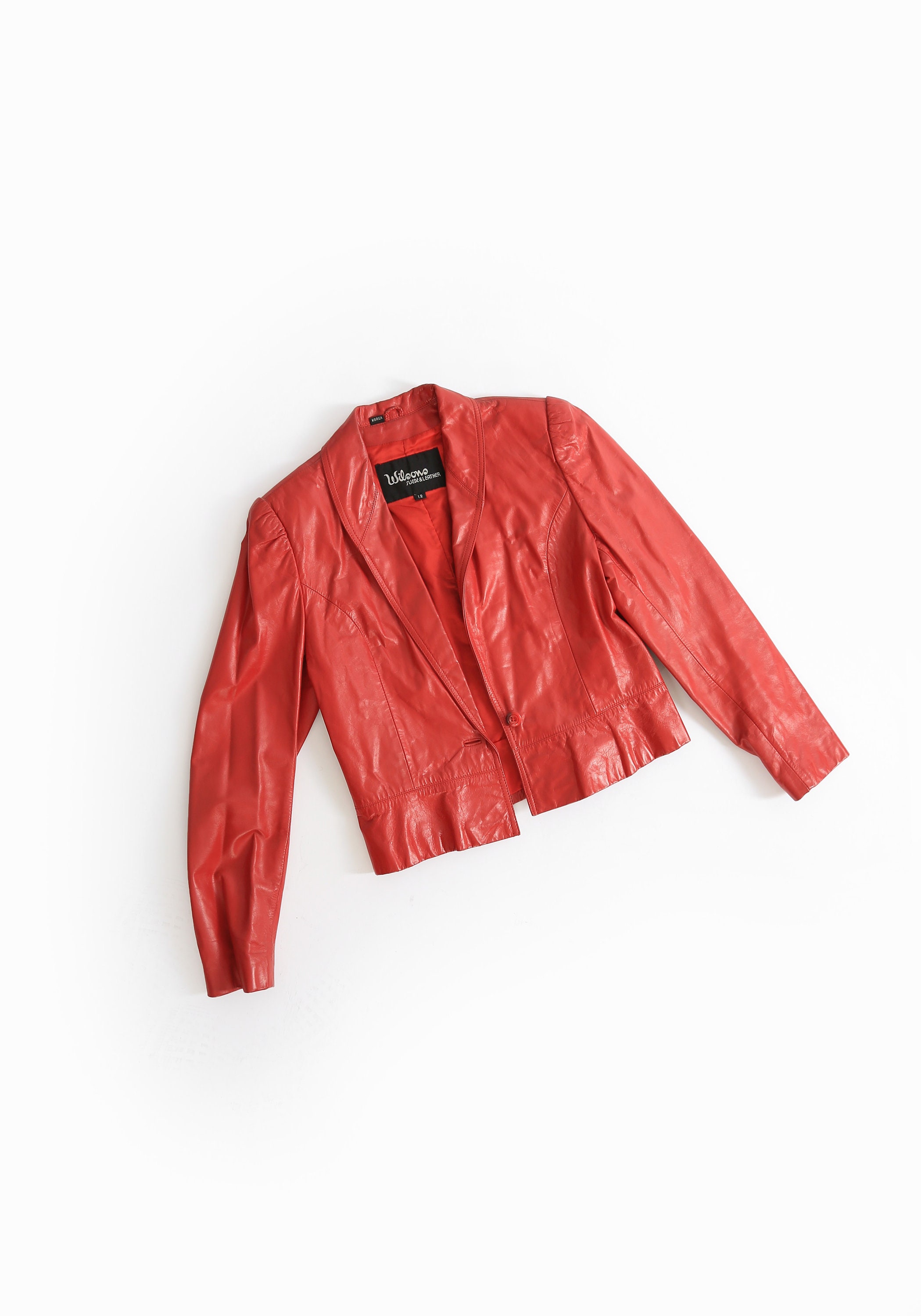 Wilsons Red Leather Jacket - Etsy