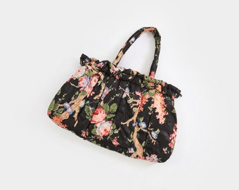 Vintage 90s oversized floral Puff weekender purse bag