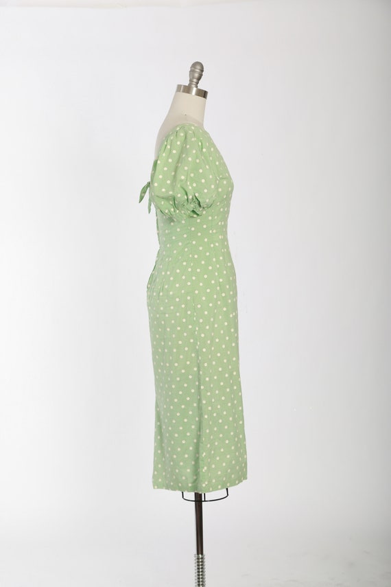 40s puff sleeve dress | Vintage 1940s polka dot m… - image 5