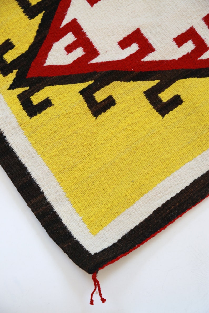 Antique Vintage Navajo Saddle Blanket 52 X 30 Etsy