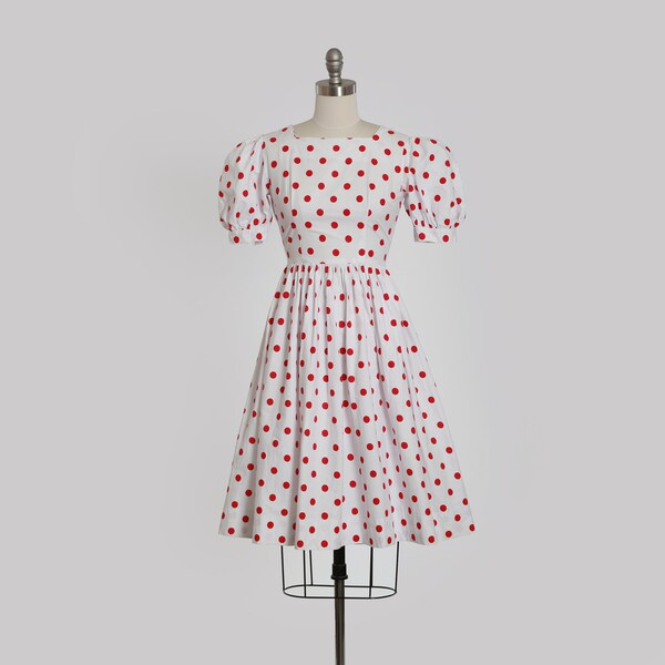 Vintage Victoria’s Secret red polka dot dress