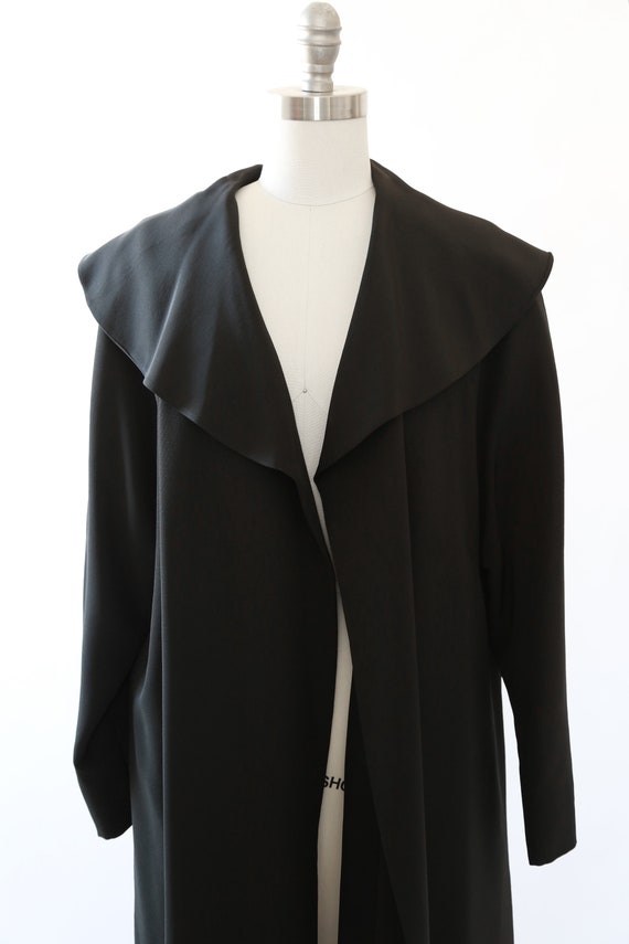 Vintage 40s black swing coat jacket - image 3