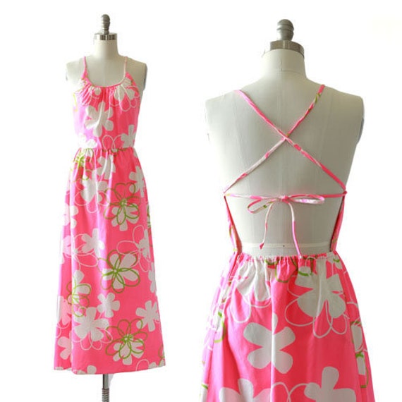 pink tropical dress