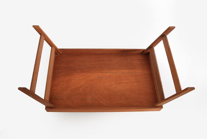 Vintage Mid Century Modern teak wood serving tray image 9