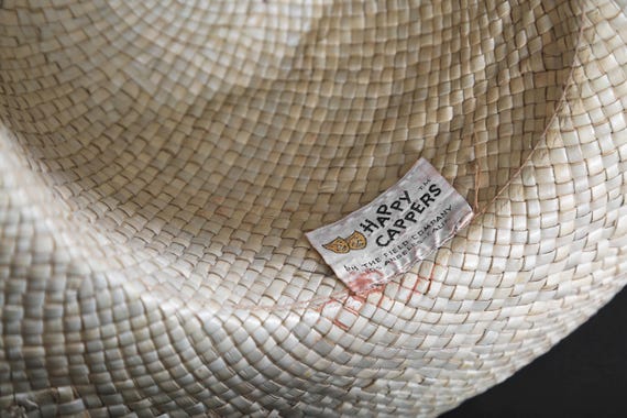 Vintage 70s straw harvest hat | Happy Cappers nat… - image 2
