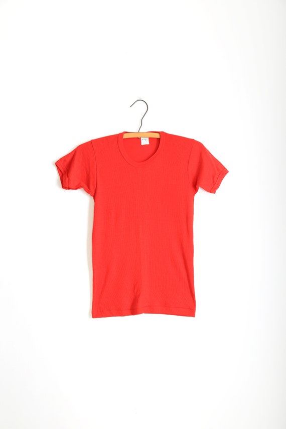 Vintage 60s red 50/50 blend T - Shirt