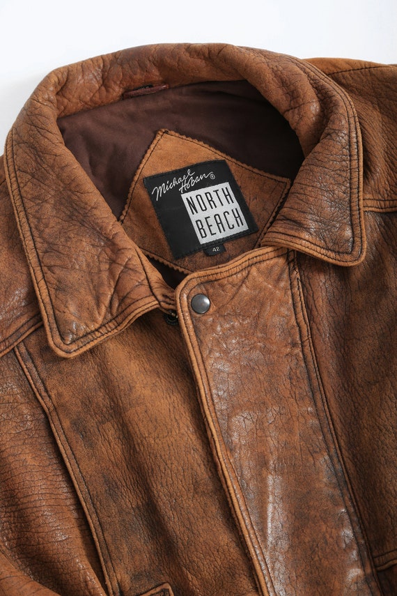 Vintage Micheal Hoban North Beach brown leather b… - image 2