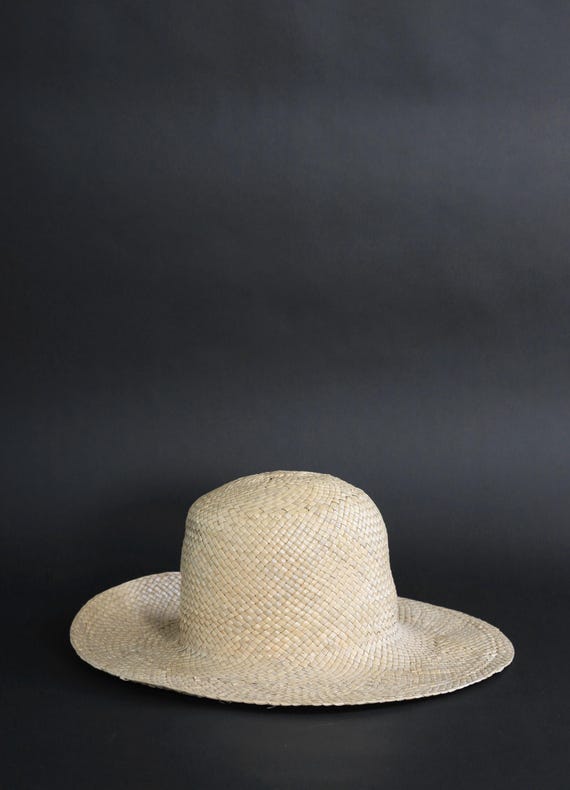 Vintage 70s straw harvest hat | Happy Cappers nat… - image 4