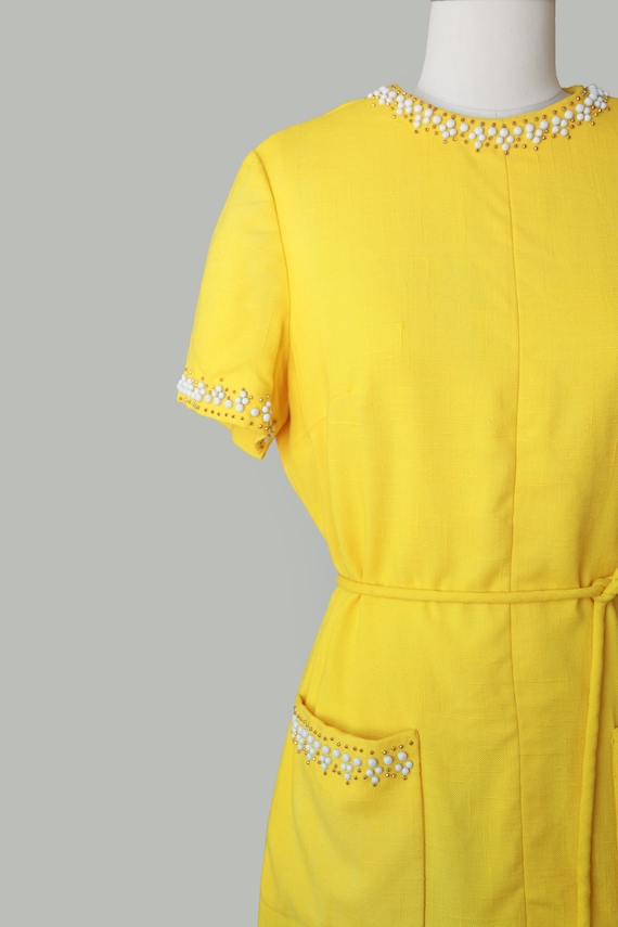 Carlye Linen dress | Vintage 60s Moygashel Linen … - image 5