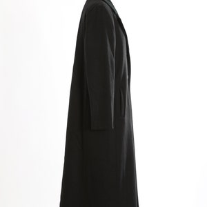 90s black wool coat Vintage 1990s PENDLETON black velvet Merino wool long oversized coat image 5
