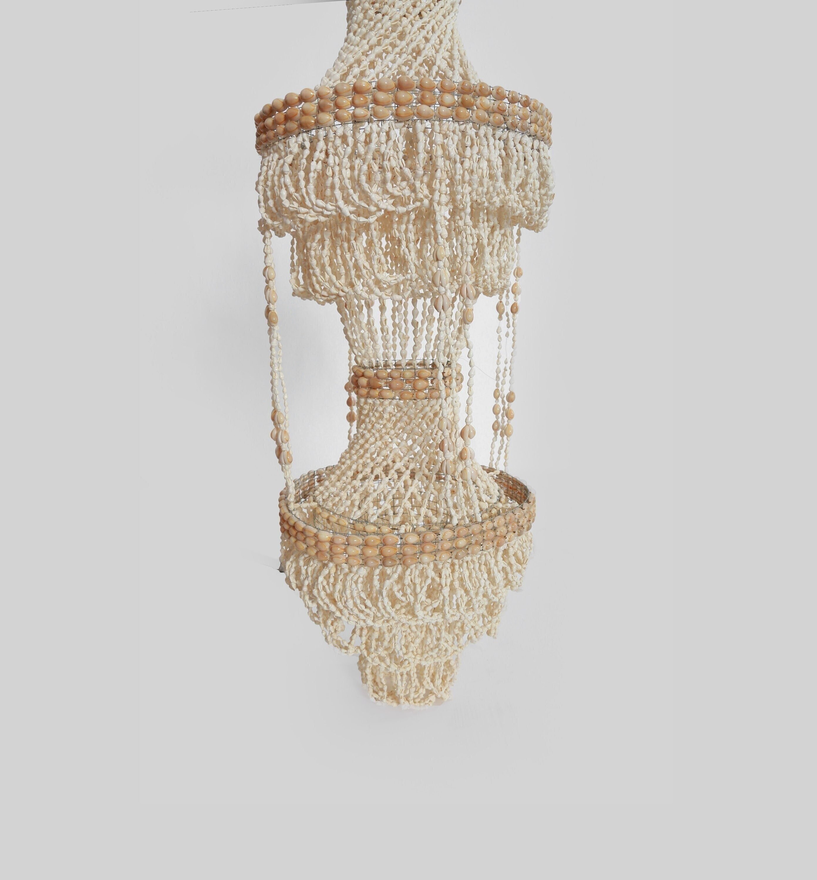 Seashell on sale chandelier vintage