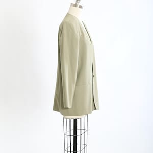 90er Jahre Grüne oversized Blazer-Anzugsjacke aus Wolle Bild 7
