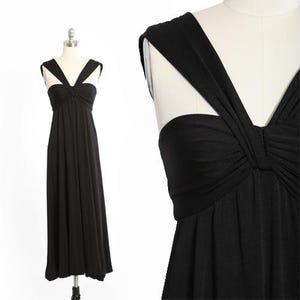 Vintage 70s Mardi Gras Saks Fifth Avenue Black Maxi Dress - Etsy