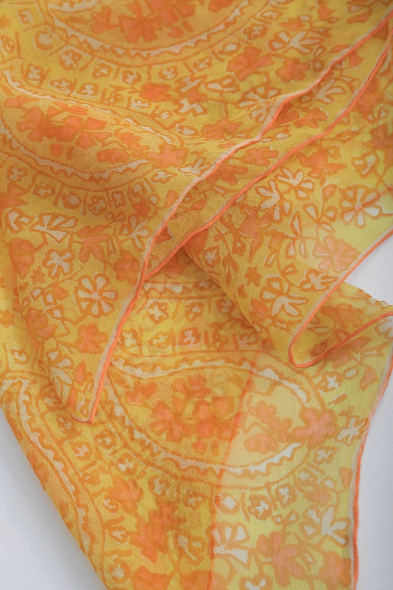 Vintage 60s Vera Neumann Original yellow floral s… - image 2