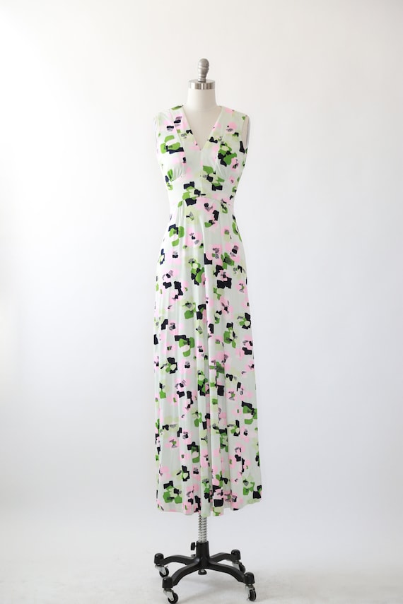 Vintage 70s abstract maxi dress - image 2