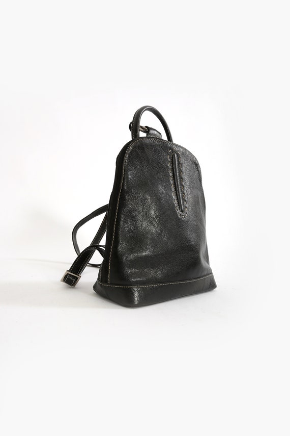 Vintage 90s Wilsons leather Black mini backpack - image 9