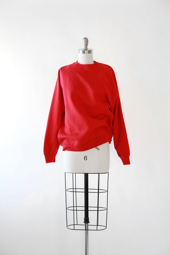 Vintage 80s red Raglan sweatshirt