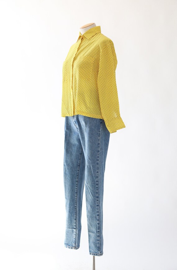 Vintage 60s yellow cropped top - image 5