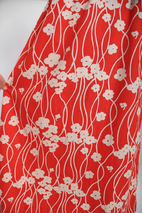 70s floral maxi dress | Vintage 1970s red floral … - image 6